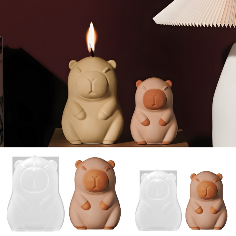 Candle Making Tutorial - Capybara 푸딩 베이킹 실리콘 금형 DIY