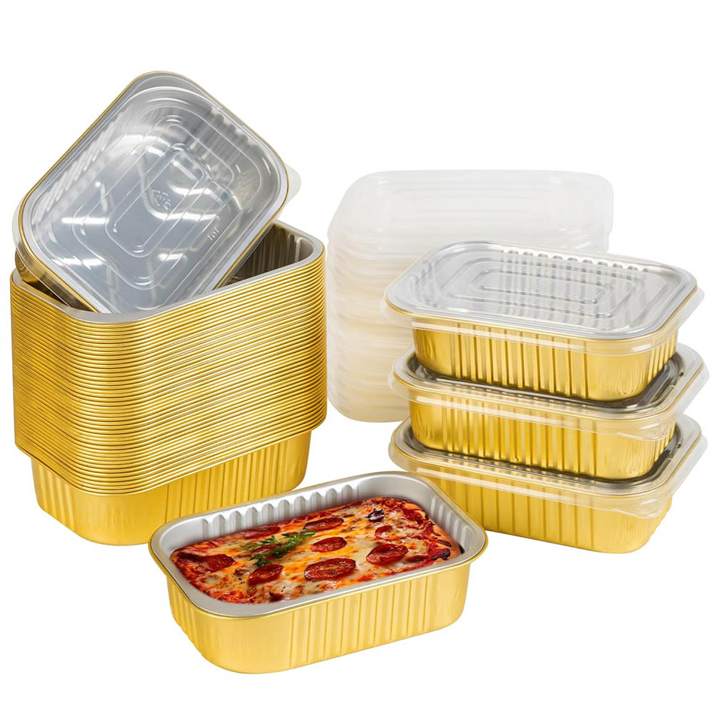 Tin Container Lid - 뚜껑이 있는 소형 알루미늄 팬, 내구성이