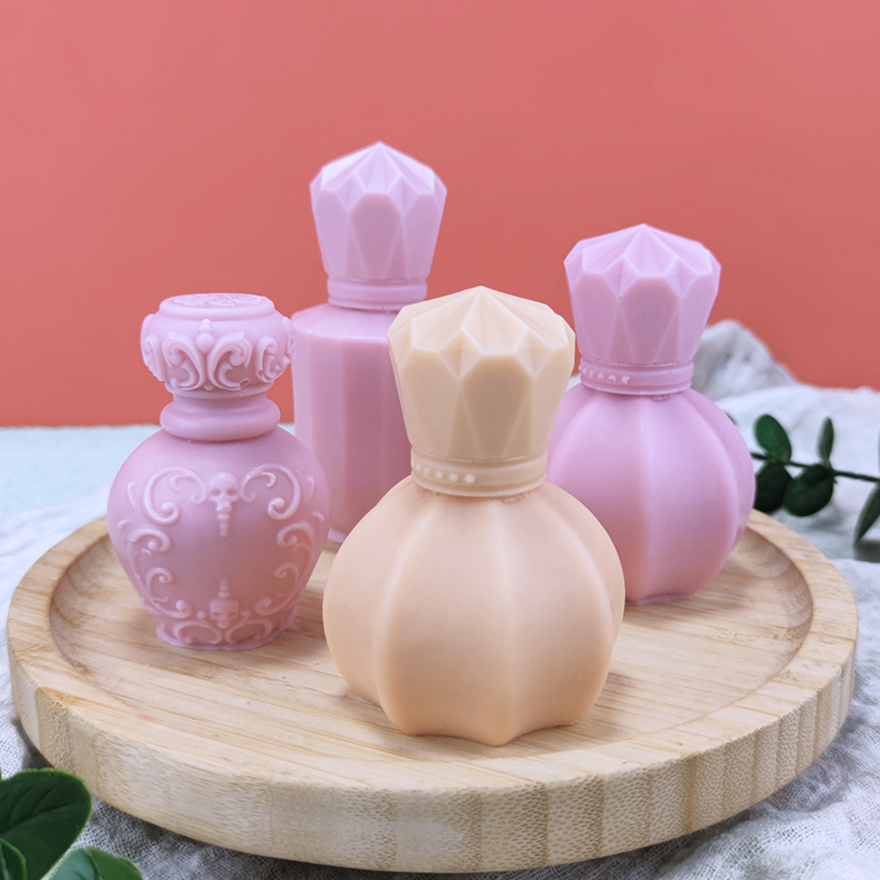 Candle Making And Perfume - 3D 레트로 향수병 아로마 테라피 캔들