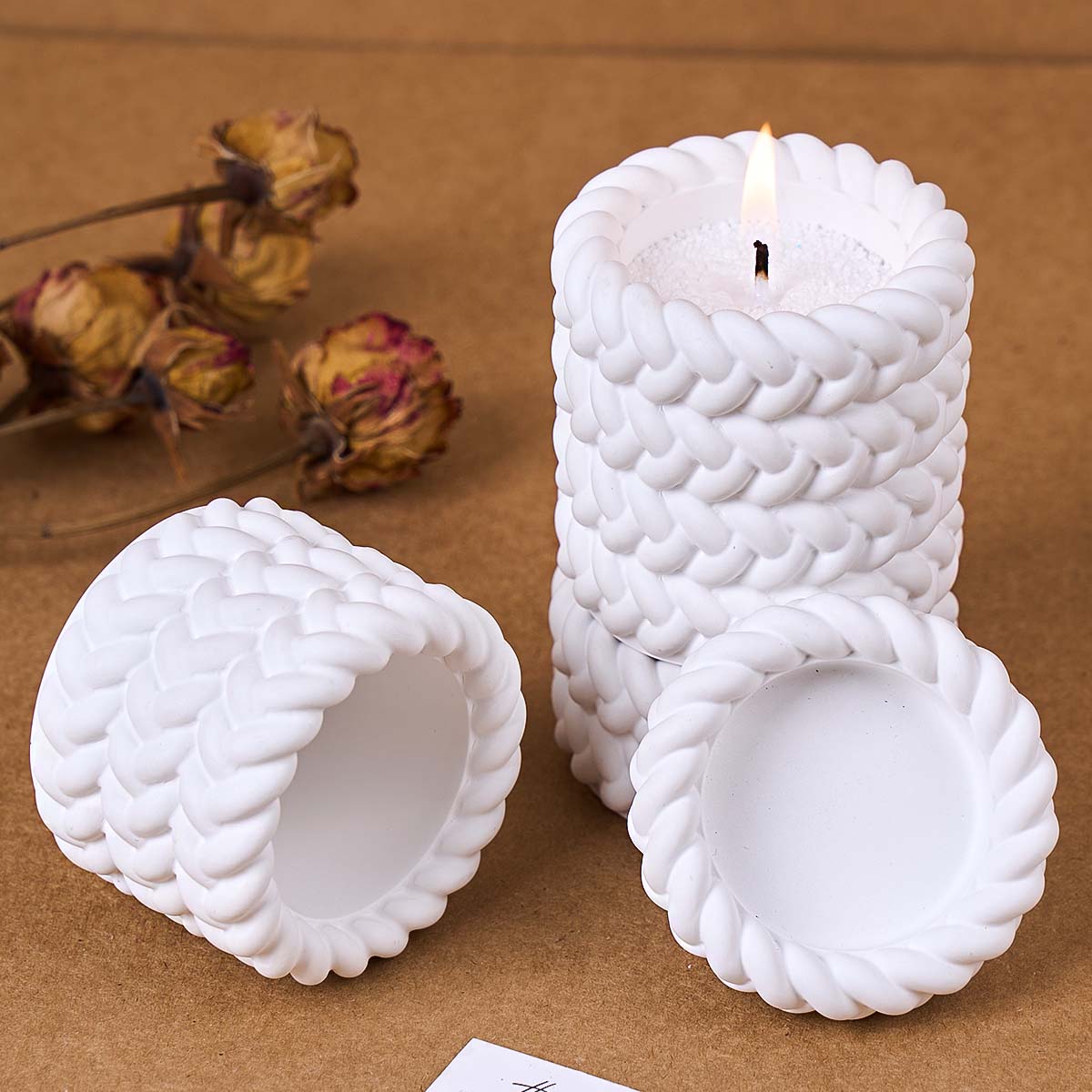 1/2/3/4층 헴프 로프 캔들 자 실리콘 몰드 DIY - Candle Making Jug 리뷰 및 가격