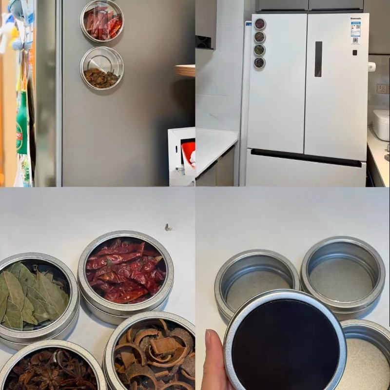 투명 뚜껑이 있는 자석 부착형 향신료 보관 용기, 벽에 - Tin Container Lid 리뷰 및 가격