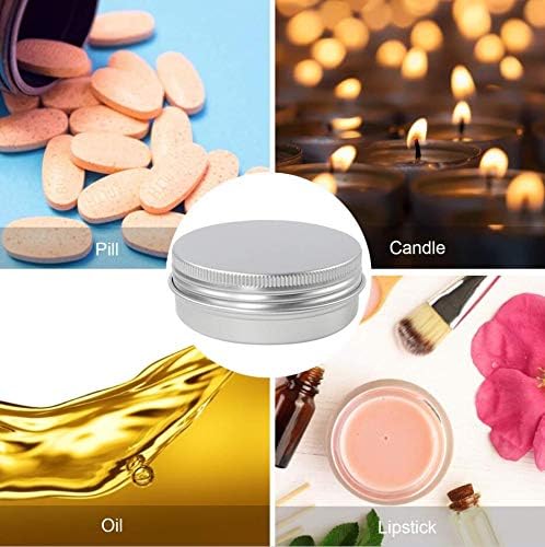 나사 뚜껑이 있는 빈 알루미늄 주석 캔, 실버 금속 둥 - Candle Making Jug 리뷰 및 가격